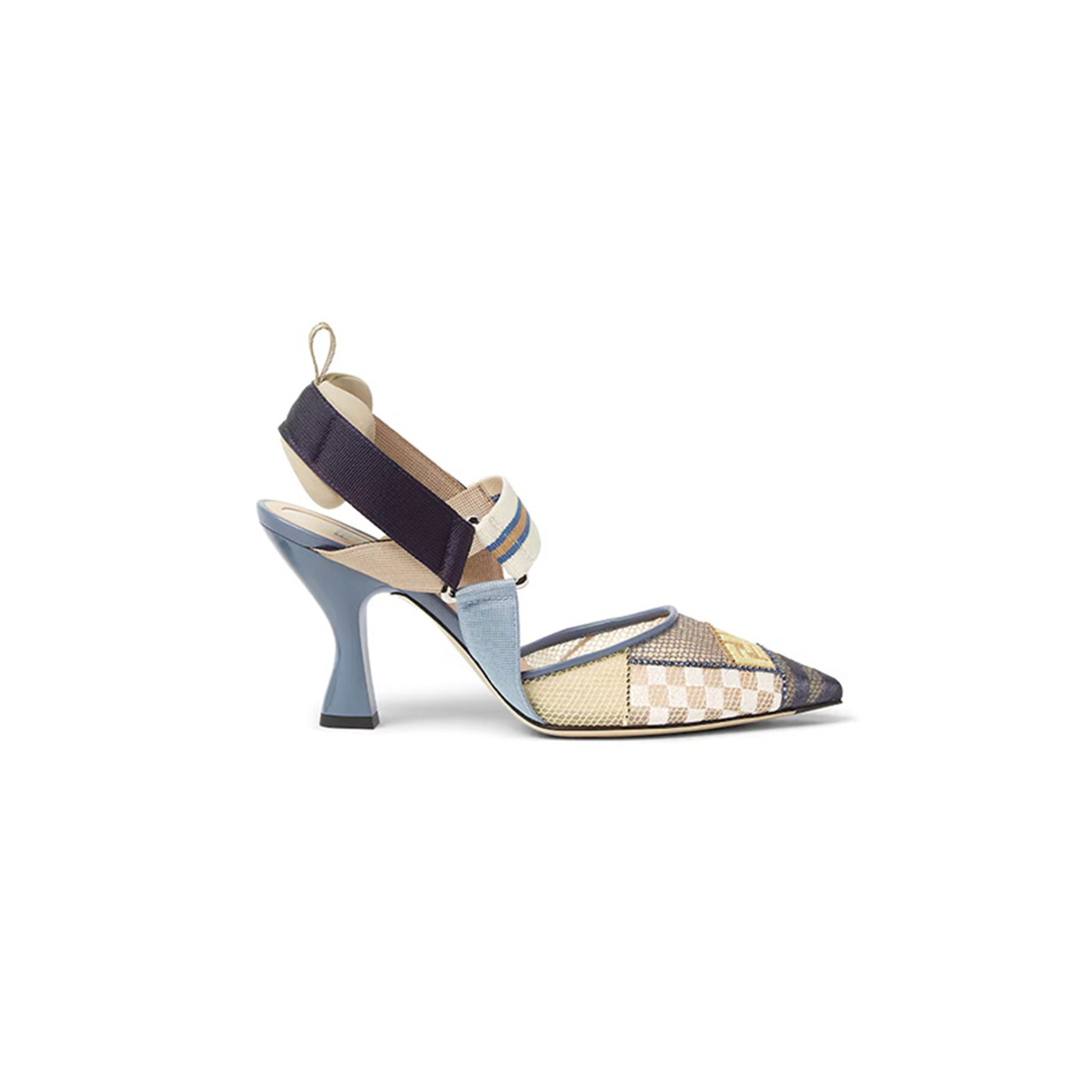 F**di colibrÌ multicolor mesh medium-heeled slingbacks 8j8752au38f1szw